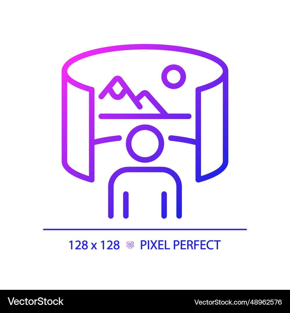 2d thin linear gradient virtual landscape image 2d thin linear gradient virtual landscape image vector image
