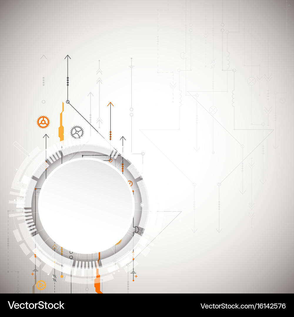 Abstract background with various technological vector image