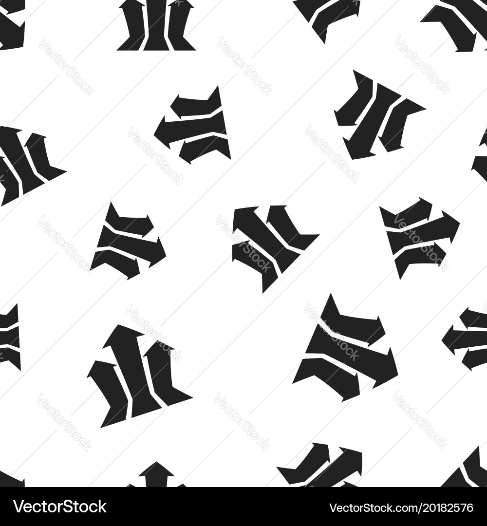 Arrow growing graph seamless pattern background Vector Image