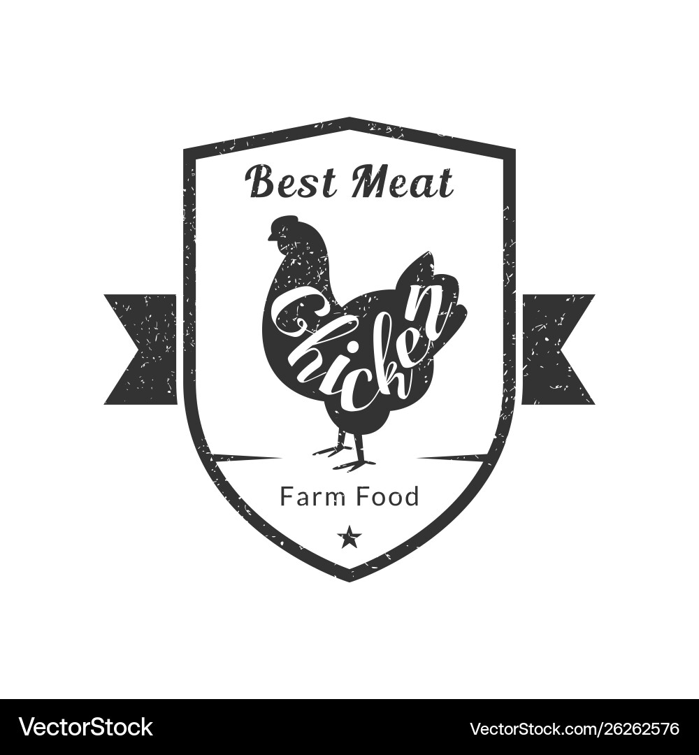 Bestes Fleisch Premium-Qualität retro Geflügel Logo Bestes Fleisch Premium-Qualität retro Geflügel Logo vektorbild