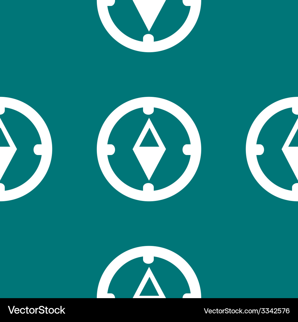 Compass web icon flat design seamless gray pattern Vector Image