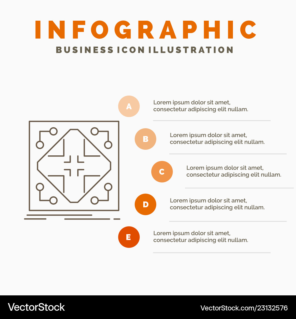 Data infrastructure network matrix grid Vector Image