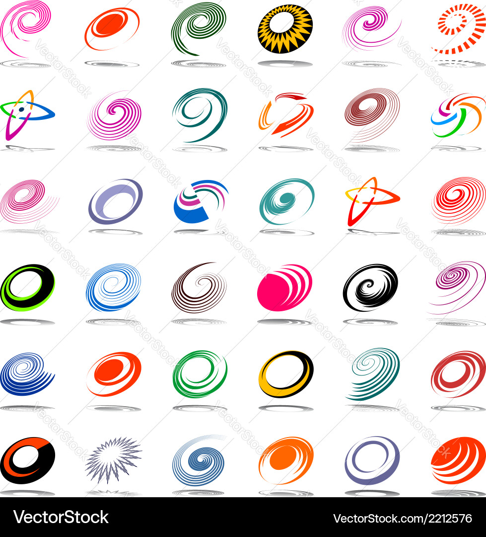 Dynamic Rotation & Spiral Elements vector image