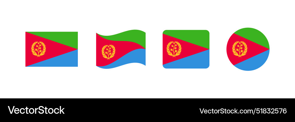 Eritrea flag set Vector Image