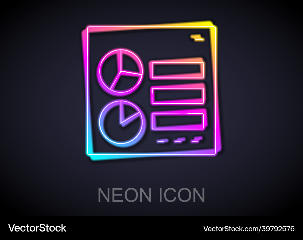 Glowing neon line computer api interface icon Glowing neon line computer api interface icon Vector Image