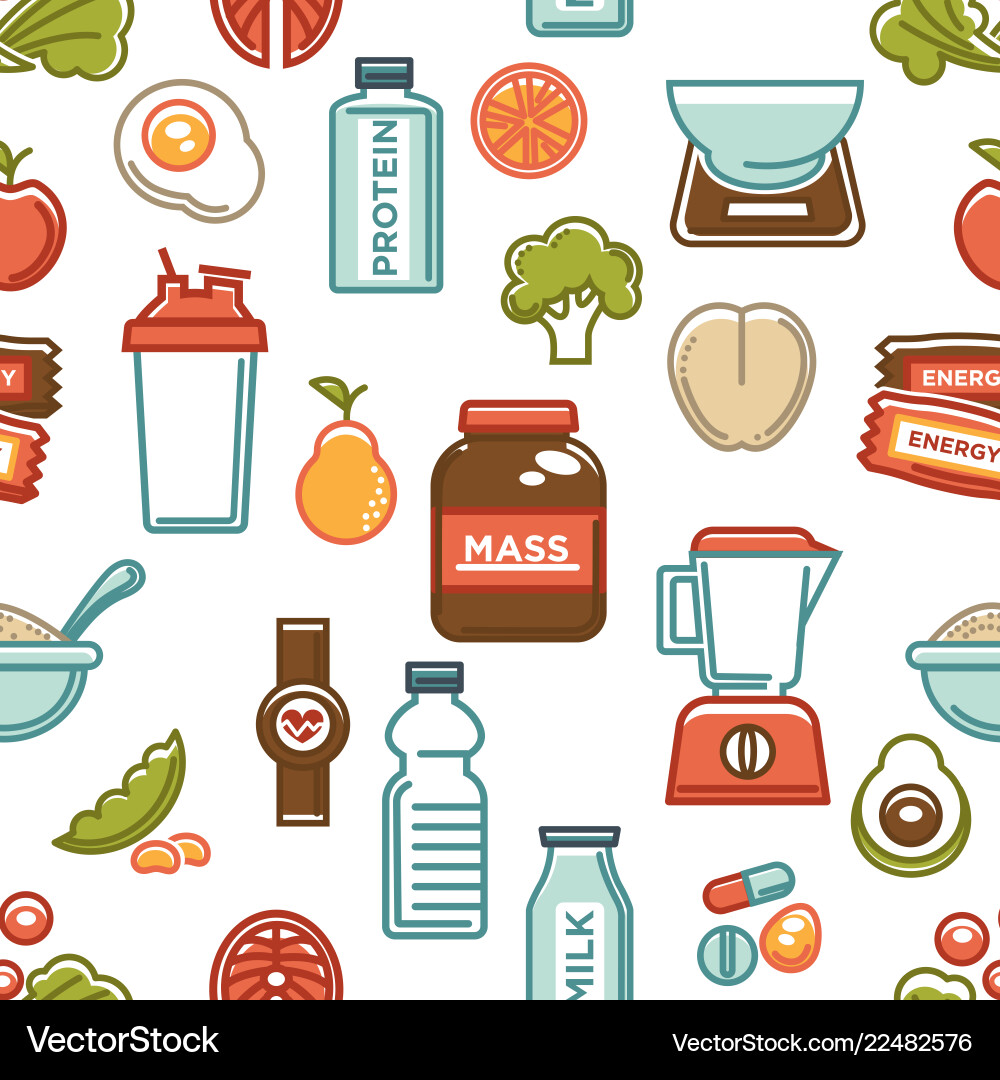 Healthy lifestyle and fitness food nutrition Healthy lifestyle and fitness food nutrition vector image
