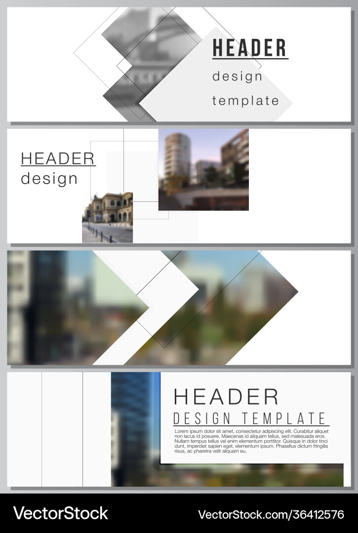 Layout headers banner design templates Vector Image