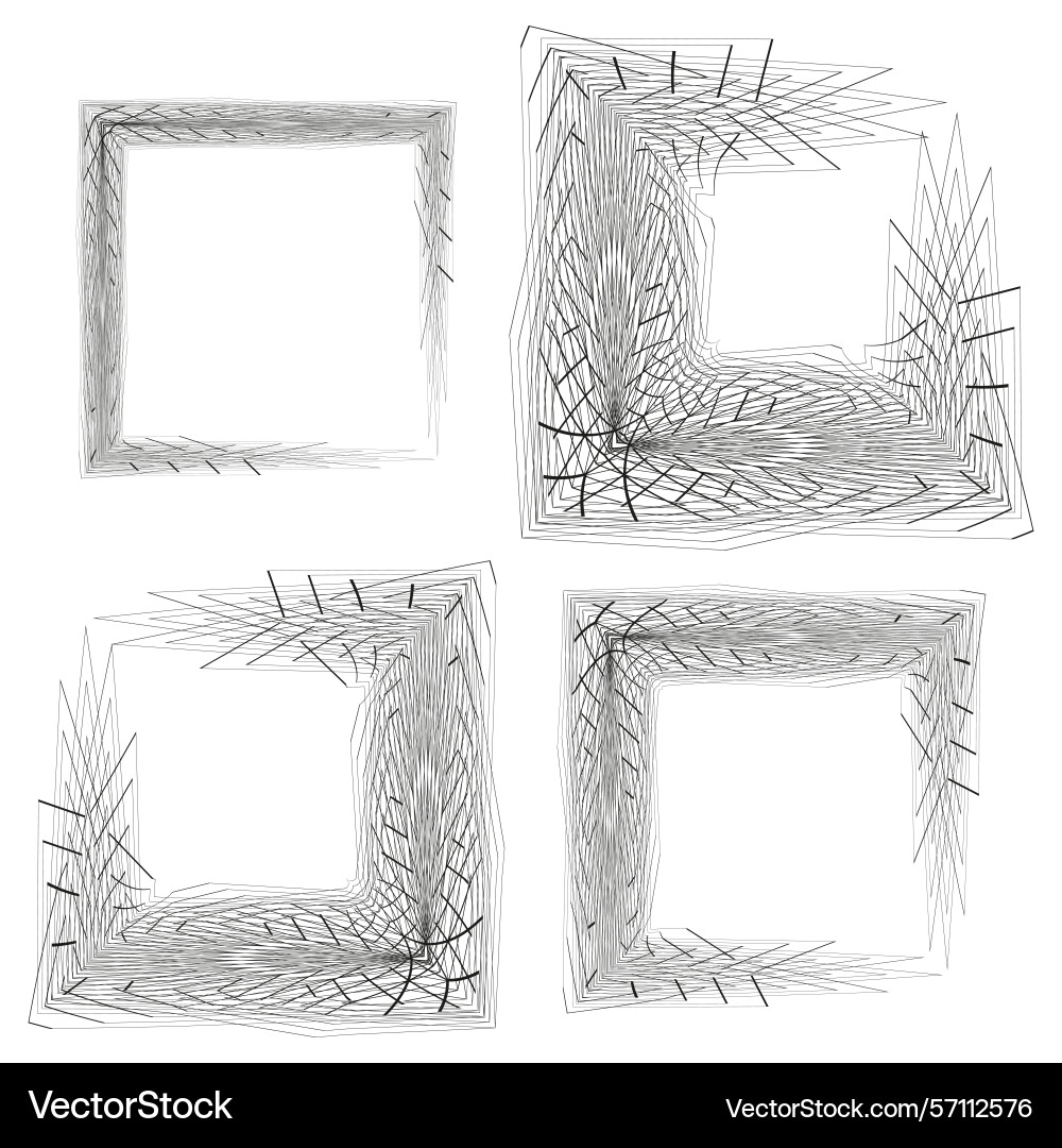 Multiple square frames abstract border grunge Multiple square frames abstract border grunge vector image