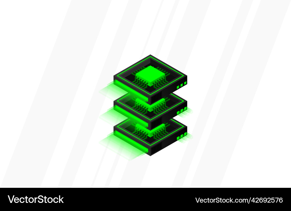 Quantum Computer große Datenverarbeitung Server Quantum Computer große Datenverarbeitung Server vektorbild