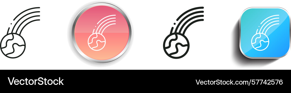 Rainbow icon thin linear regular and button style Rainbow icon thin linear regular and button style vector image