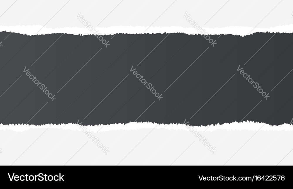Realistic torn open paper with space for text vector image