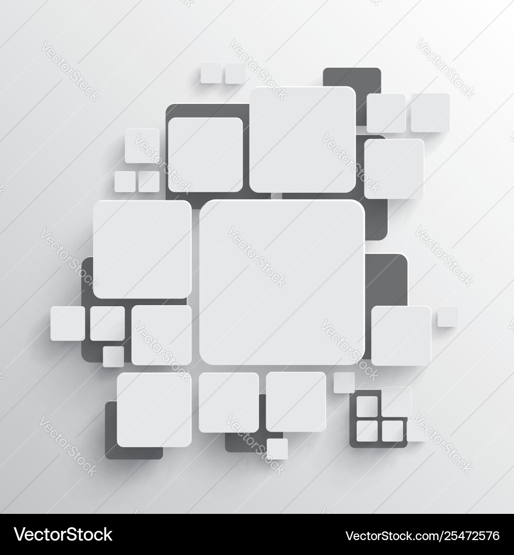 Rounded shape with shadow and colorful circle Vector Image