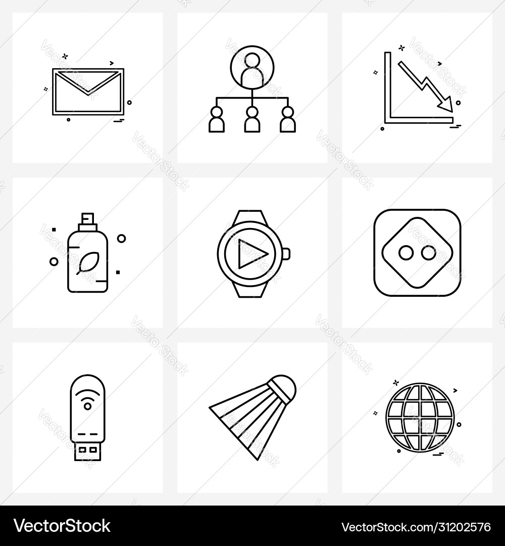 Set 9 ui icons and symbols for socket music Vector Image