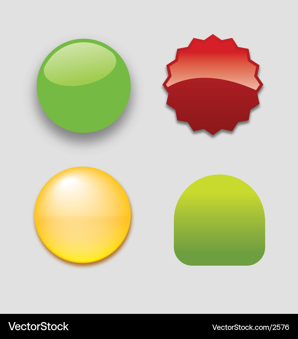 Shiny Button Icons vector image
