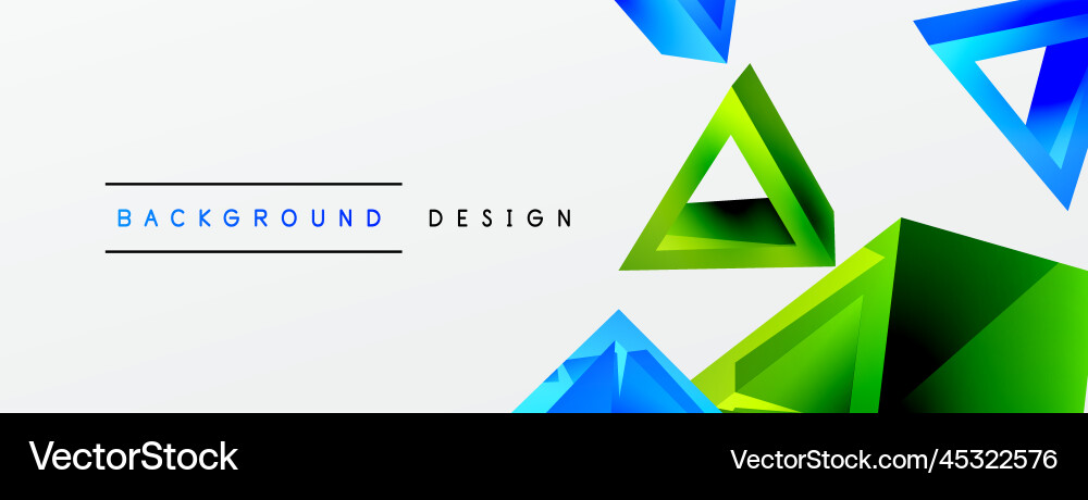 Triangle abstract background 3d basic Vector Image
