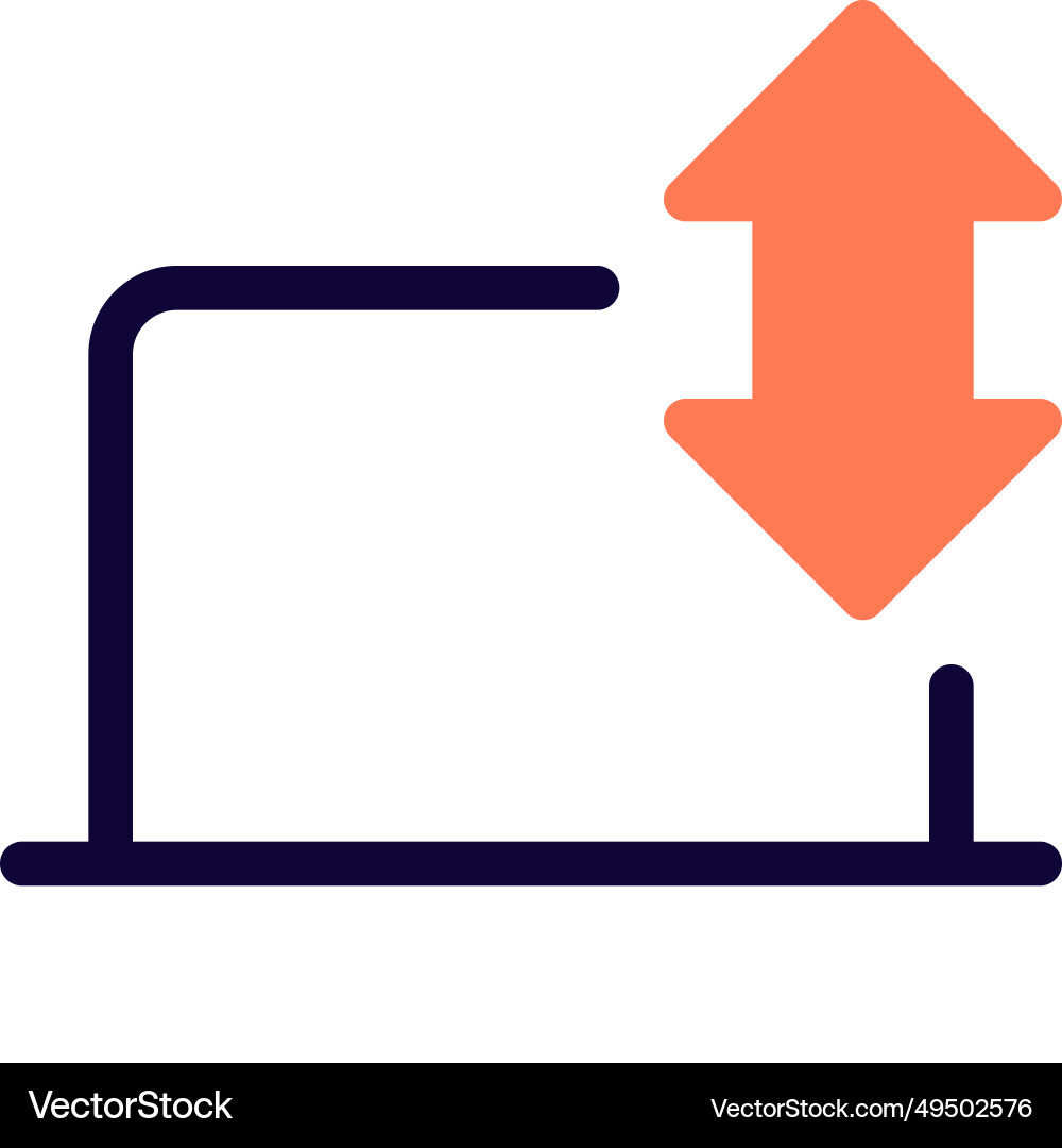 Use a laptop to transfer data between devices vector image
