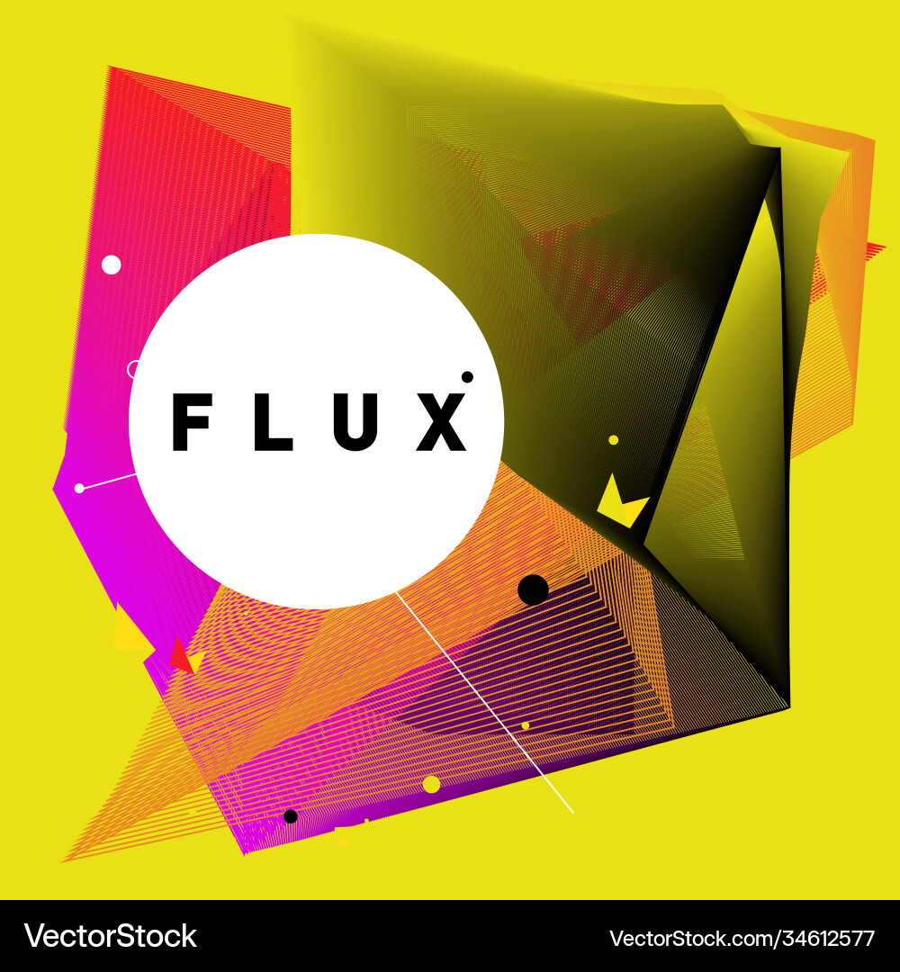 3d colorful wave background dynamic flux effect Vector Image