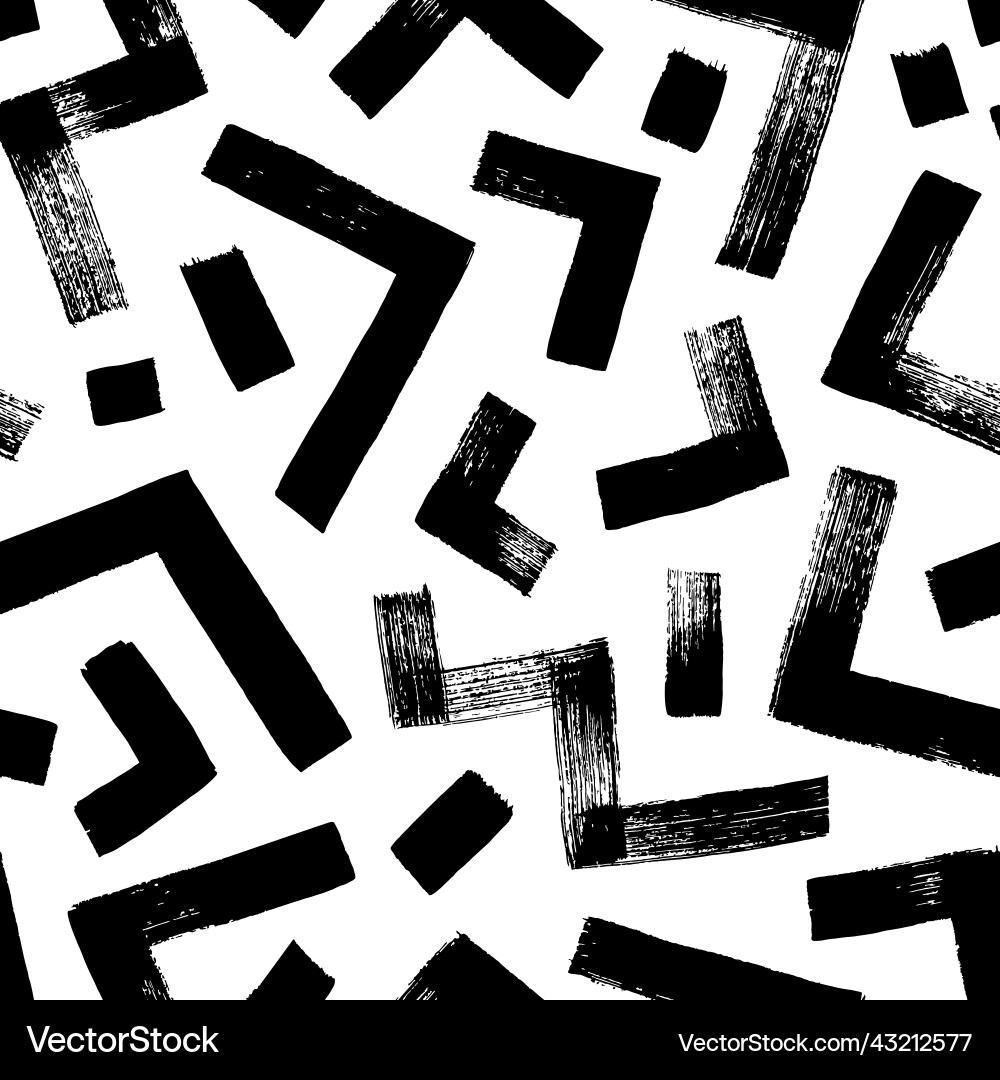 Black zigzag and triangle seamless pattern Black zigzag and triangle seamless pattern vector image