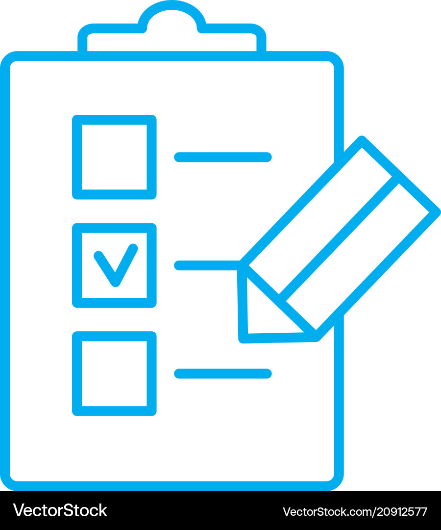 Check List Icon - Line Style vector image