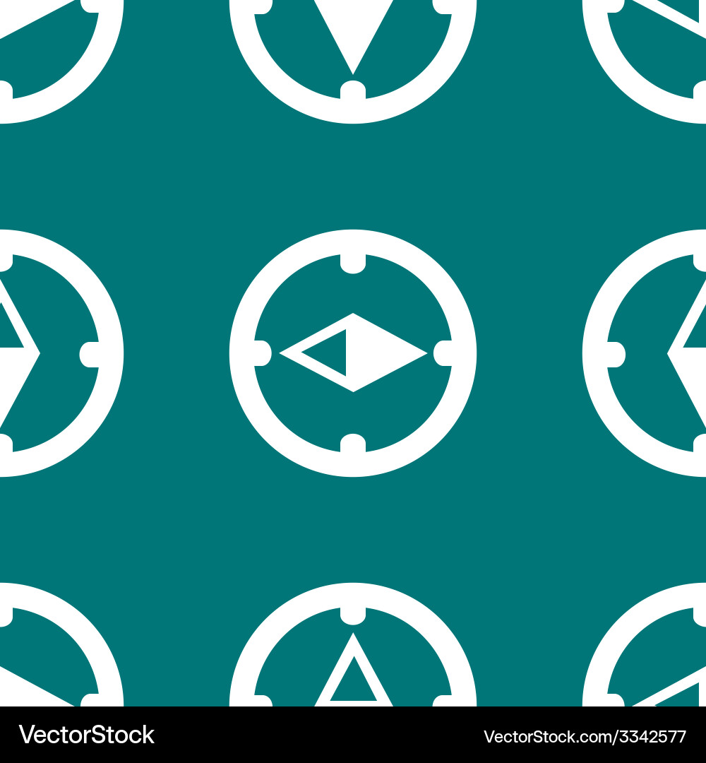 Compass web icon flat design seamless gray pattern vector image