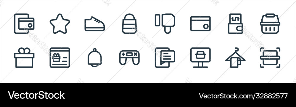 Ecommerce line icons linear set quality Ecommerce line icons linear set quality vector image
