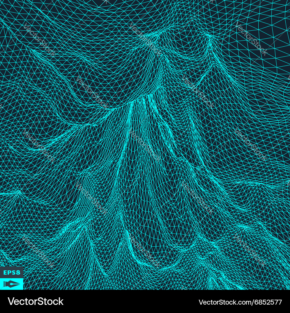Grid background 3d Vector Image
