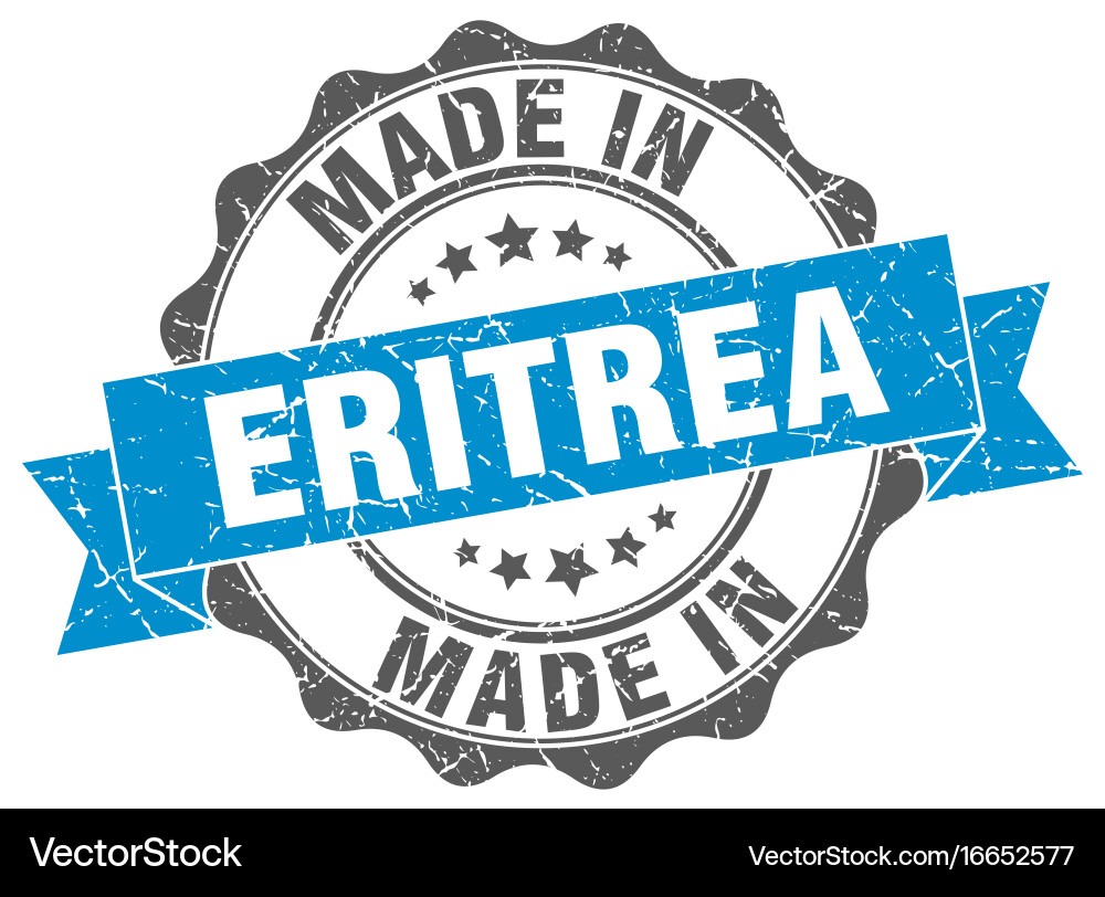 Made in eritrea round seal Vector Image