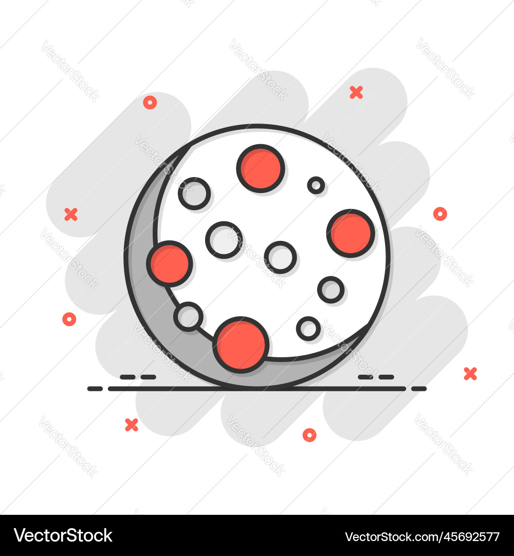 Planet in space comic style moon and stars Planet in space comic style moon and stars vector image