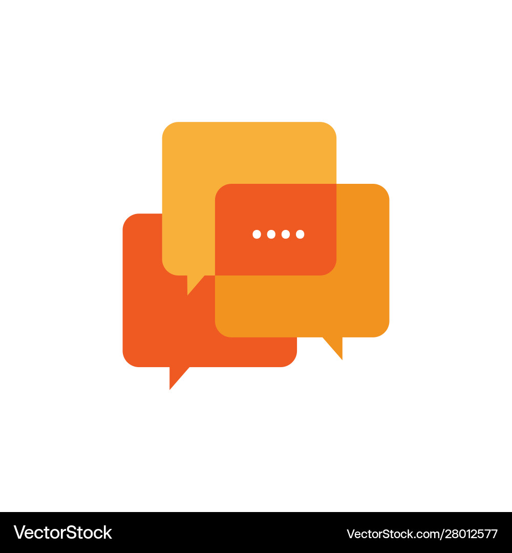 Stylish overlapping square shape speech bubble Stylish overlapping square shape speech bubble Vector Image