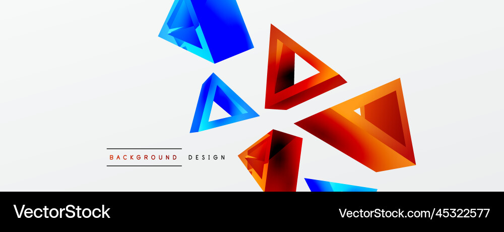 Triangle abstract background 3d basic Triangle abstract background 3d basic Vector Image