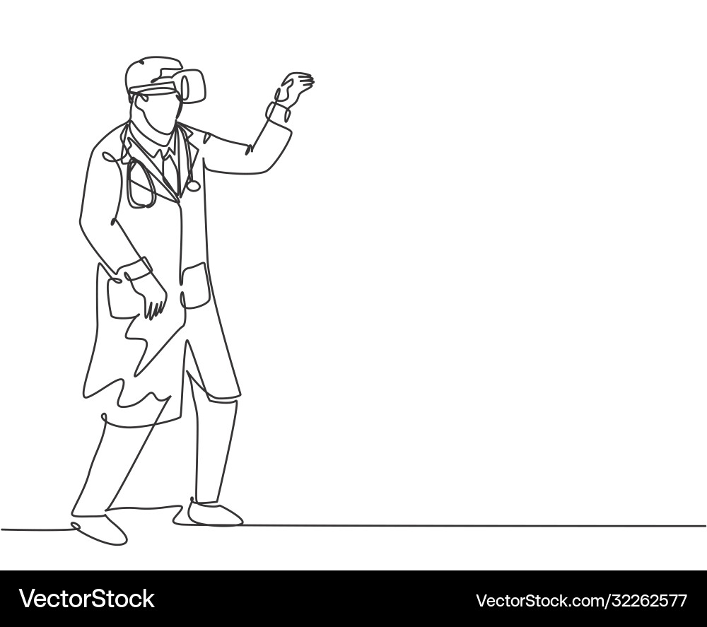 Virtual reality game player concept single Virtual reality game player concept single vector image