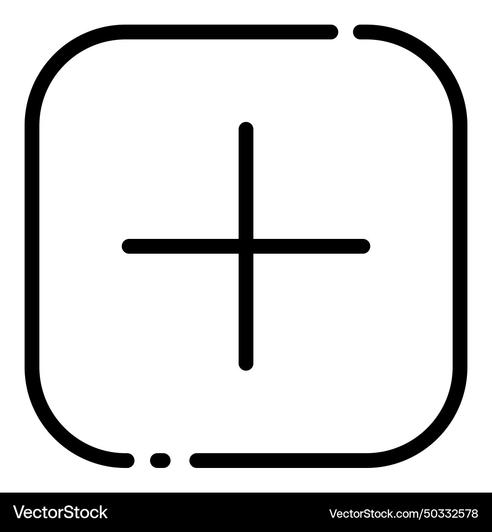 Add plus button flat icon isolated on white Add plus button flat icon isolated on white Vector Image