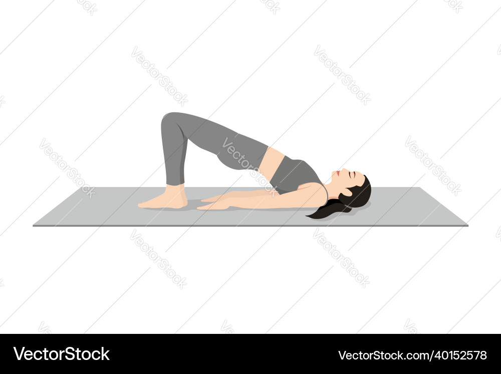 Bridge pose setu bandha sarvangasana vector image