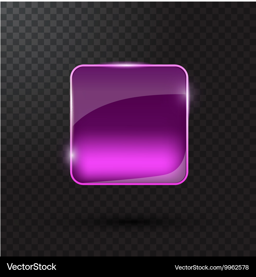 Colored glass button for web interface vector image