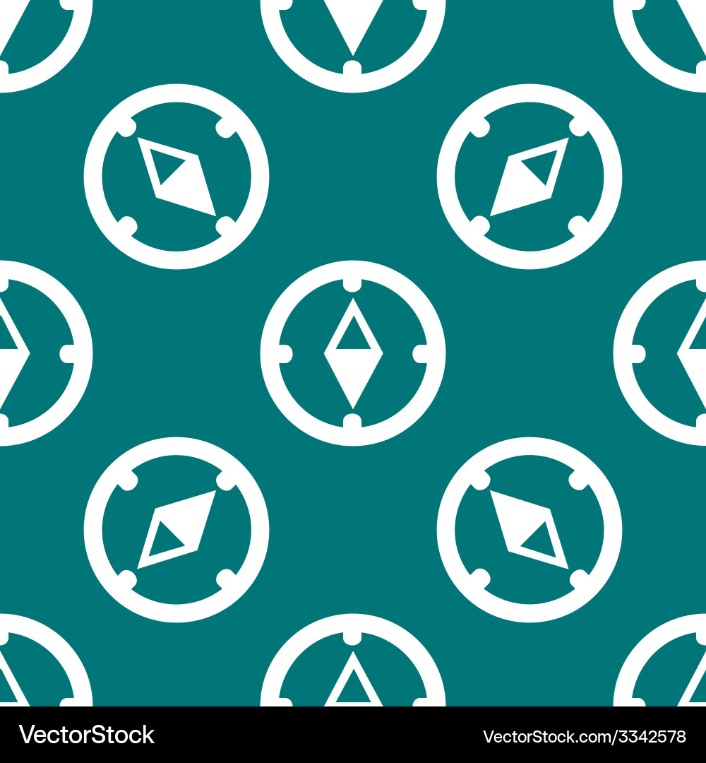 Compass web icon flat design seamless gray pattern vector image