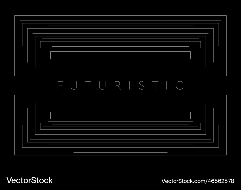 Dark futuristic linear frame abstract background Vector Image