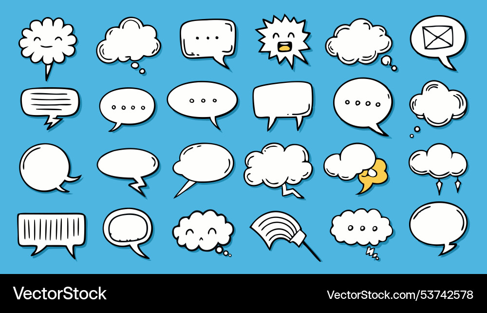Empty comment speech bubble cartoon text box Vector Image