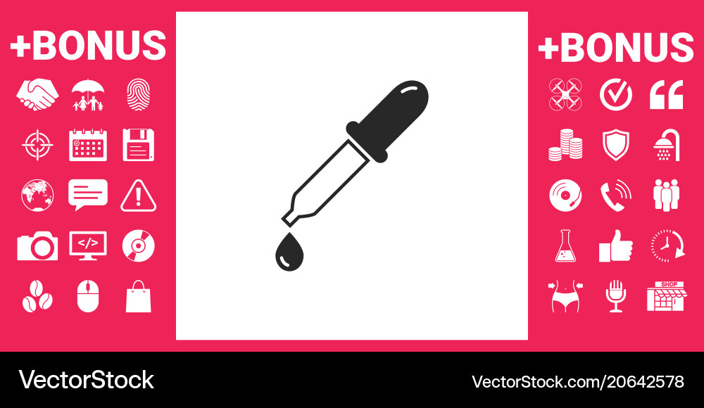 Pipette icon with drop Vector Image