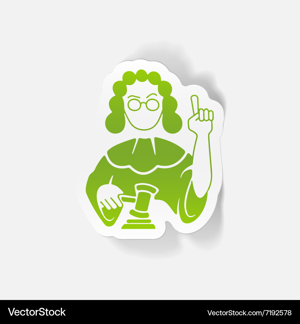 Realistic design element judge Vector Image