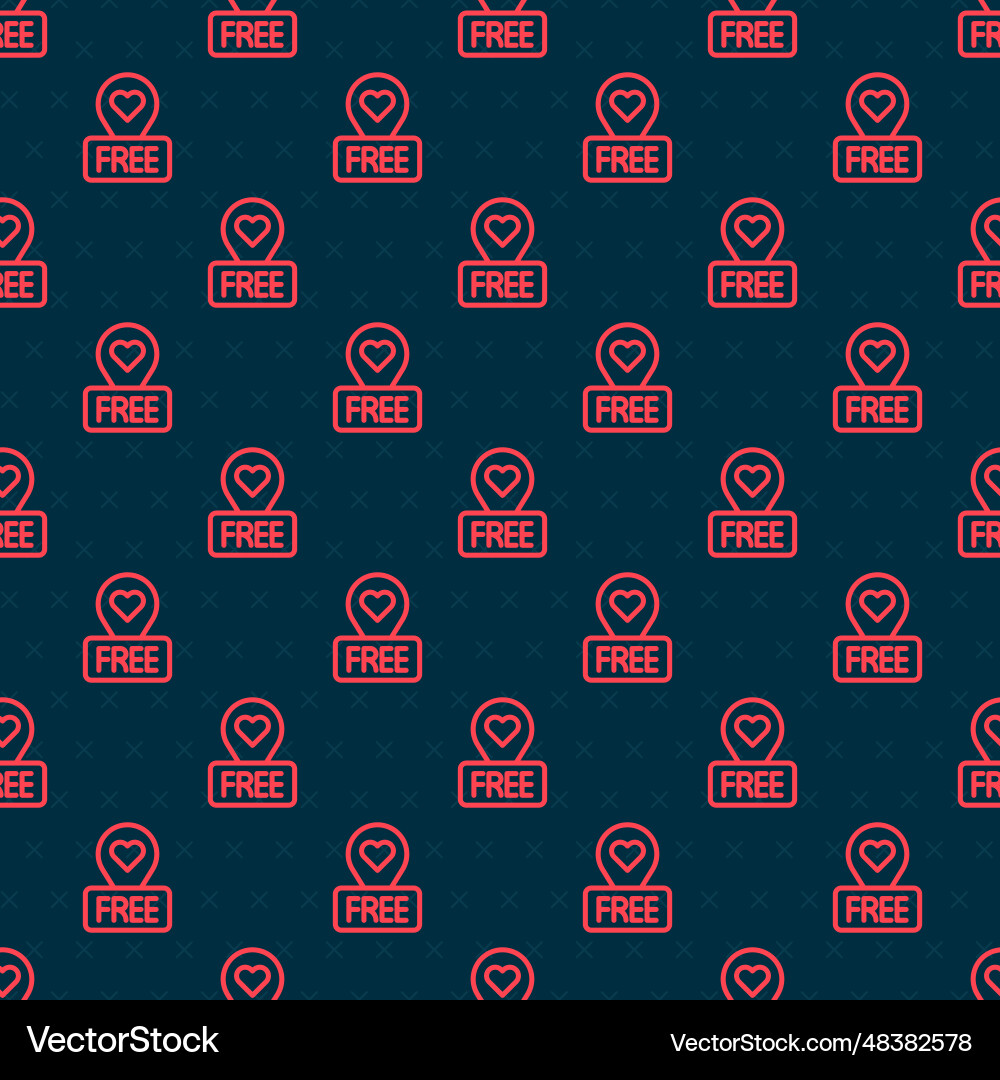 Red line map pointer with heart icon isolated Red line map pointer with heart icon isolated Vector Image