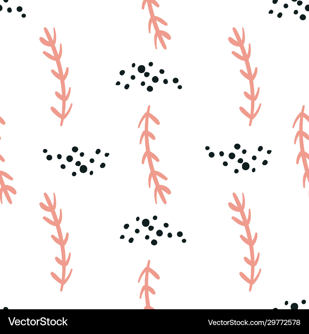 Seamless repeating pattern with floral elements Seamless repeating pattern with floral elements vector image