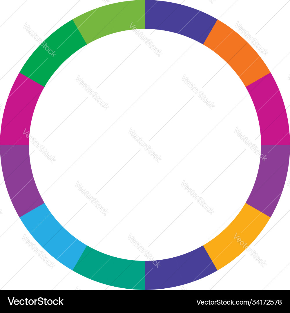 Segmented circles from 2 to 20 parts circular Vector Image