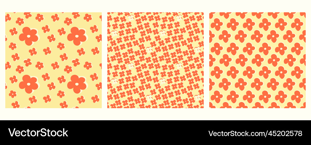 Set of seamless templates with small and large Set of seamless templates with small and large Vector Image