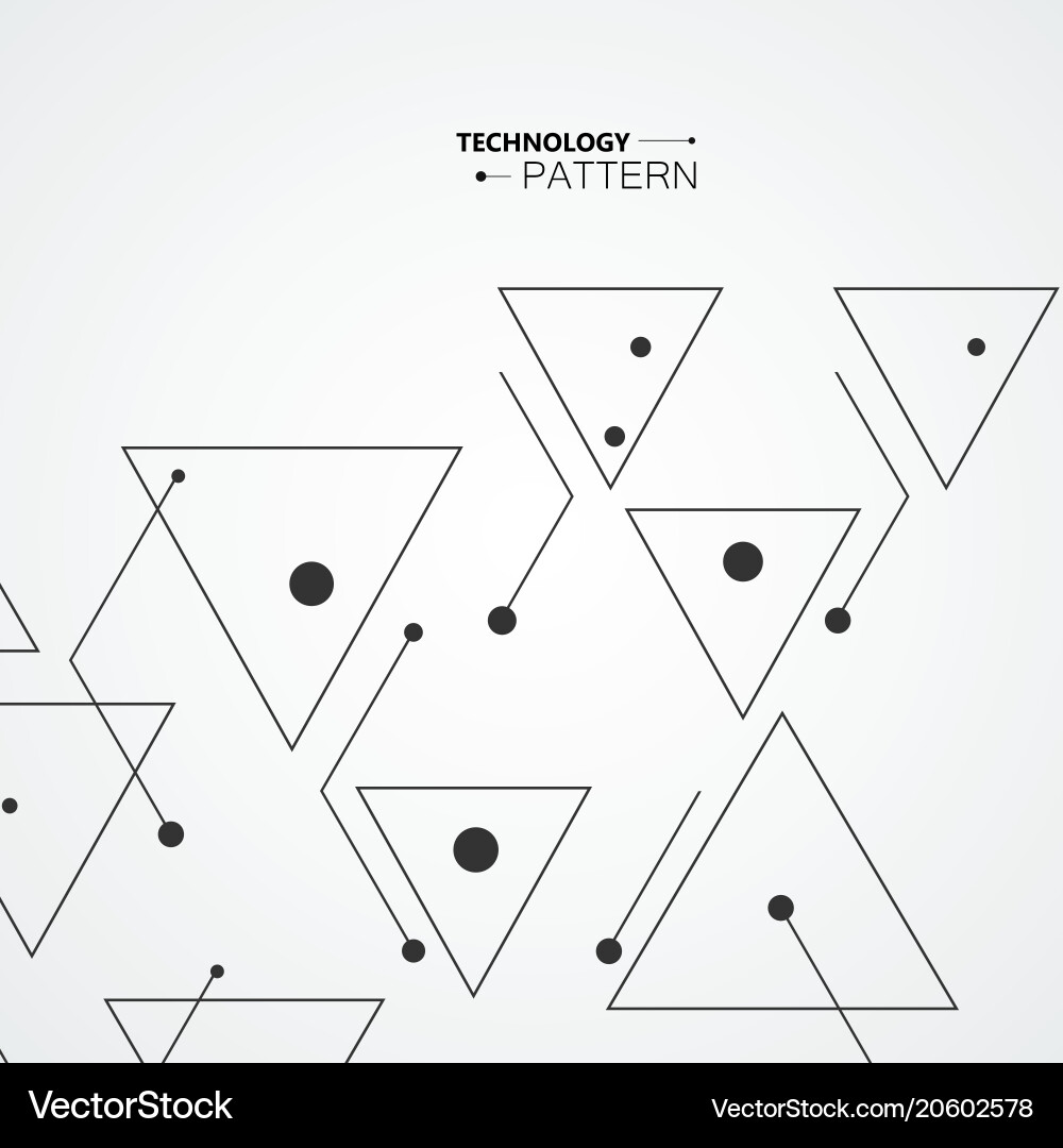 Simple pattern from triangles of lines and black vector image