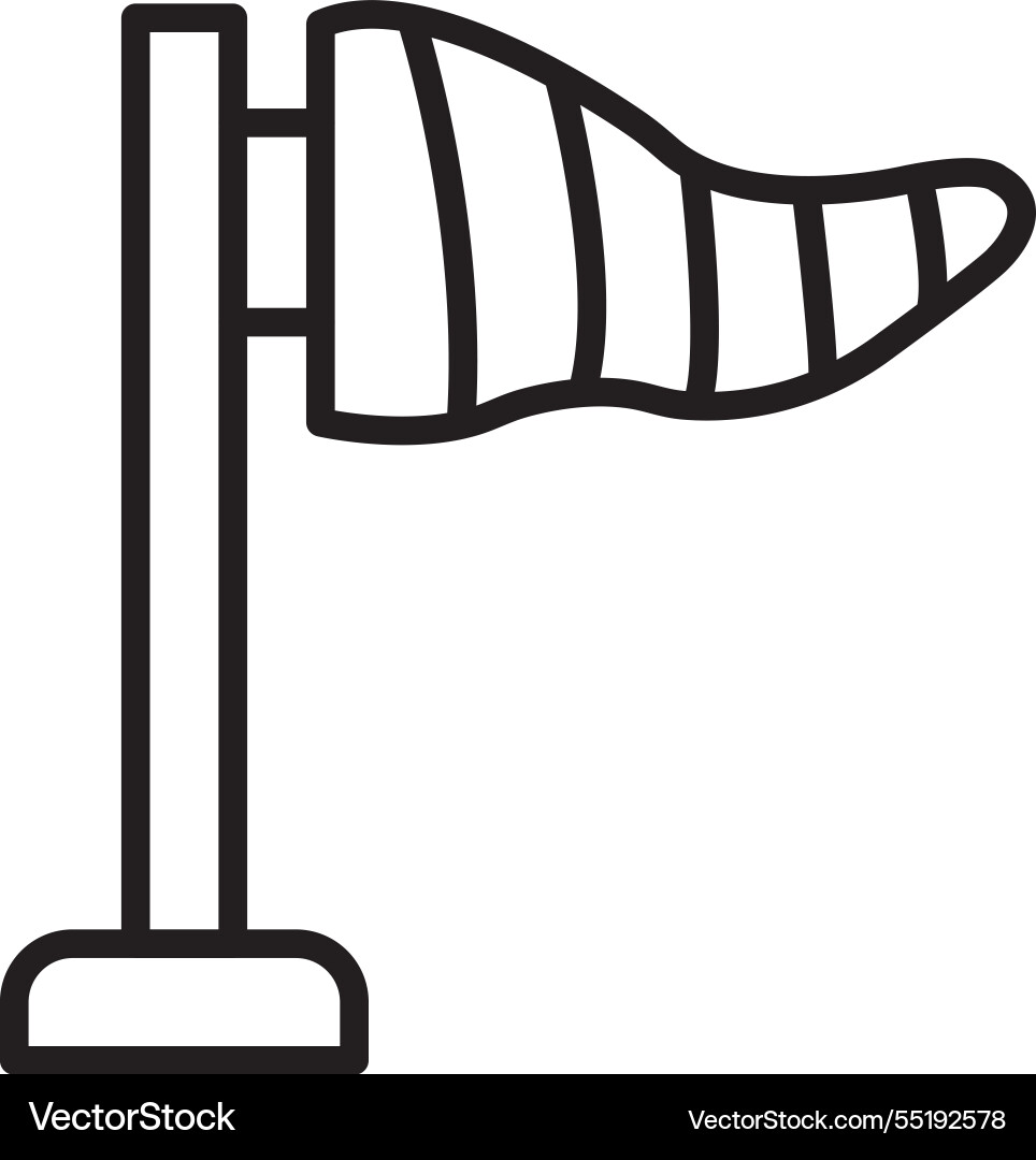 Wind socket line icon design Vector Image