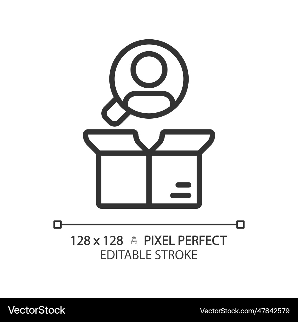 2d customizable customer focus linear icon 2d customizable customer focus linear icon vector image