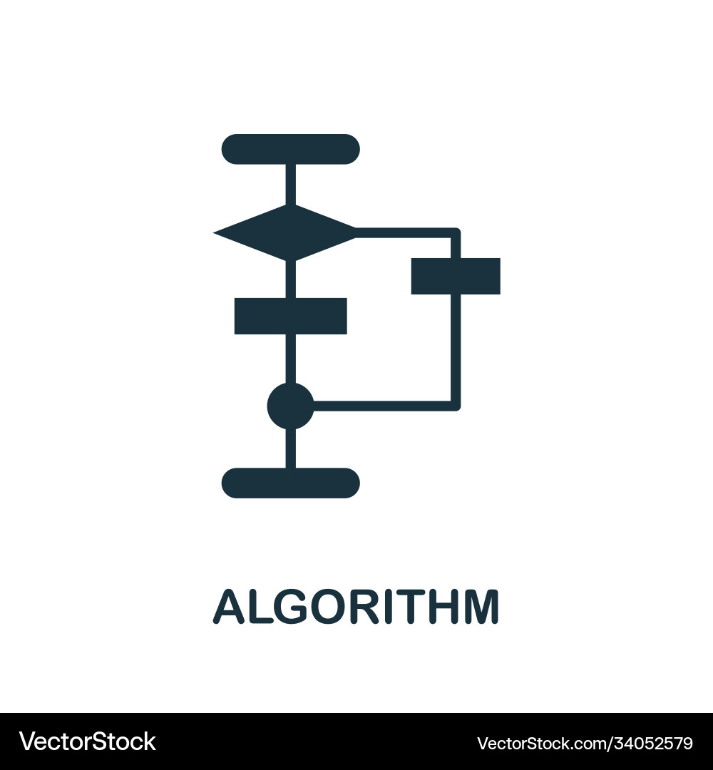 Algorithm icon creative simple design from vector image
