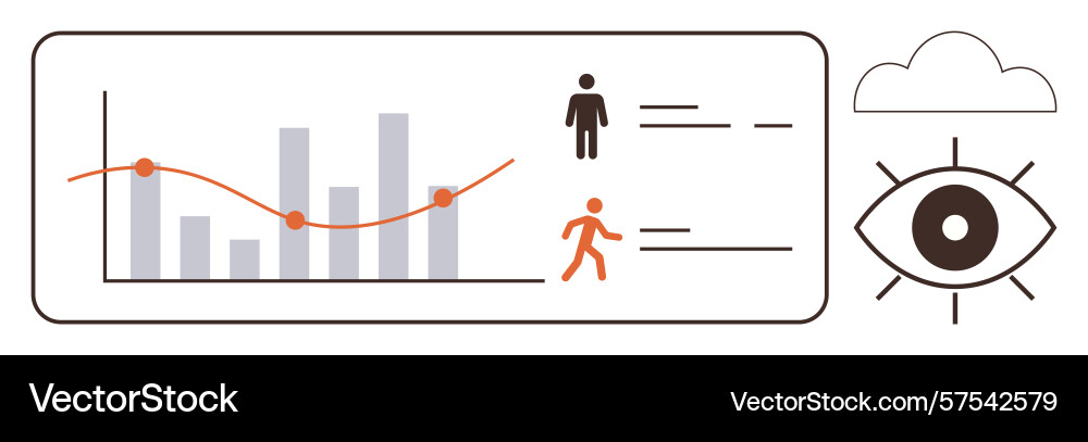 Analytics dashboard featuring metrics user Analytics dashboard featuring metrics user vector image