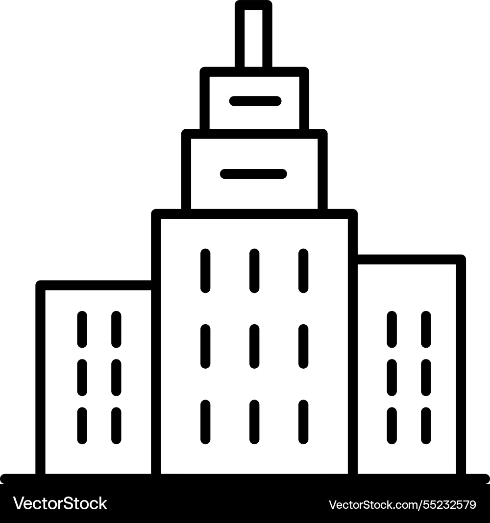 Building web icons in line style business Vector Image