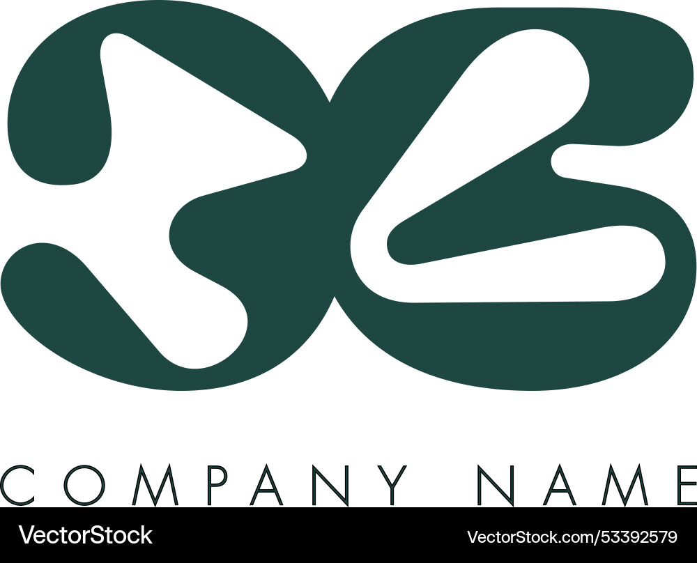 Creative abstract initial letter cb logo design Creative abstract initial letter cb logo design vector image